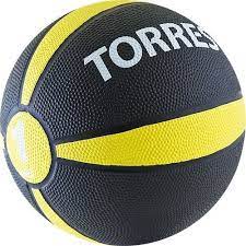 Медбол TORRES 1 кг, резина диам. 19,5 см 